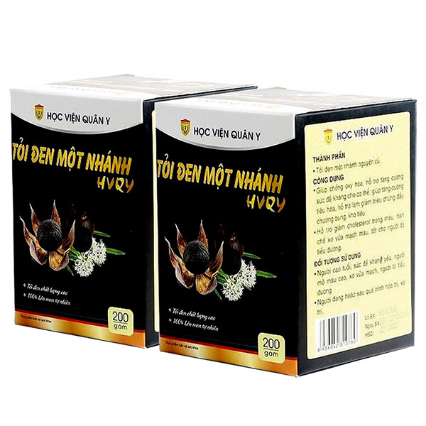 Tỏi đen một nhánh Học Viện Quân Y - Hộp 200g