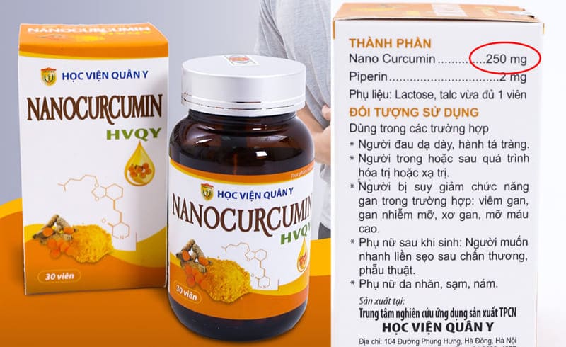 Nano Curcumin Học Viện Quân Y mua ở đâu đảm bảo chất lượng ?