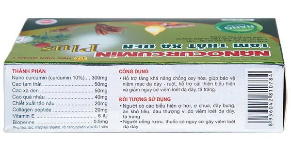 Nano Curcumin tam thất xạ đen Plus